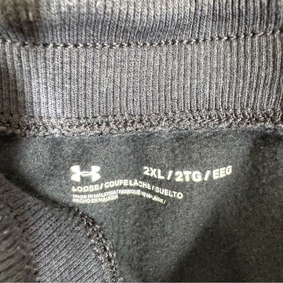 Under Armour UA Women’s Fleece Jogger Sweatpants Black Plus Size 2X - Picture 5 of 6